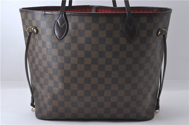 Authentic Louis Vuitton Damier Neverfull MM Tote Bag N51105 LV 3185D
