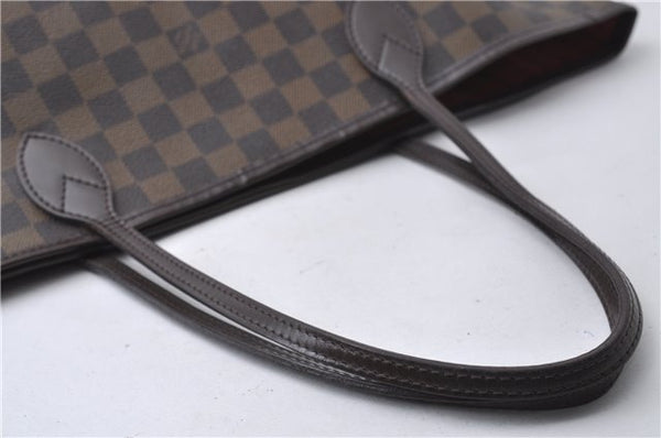 Authentic Louis Vuitton Damier Neverfull MM Tote Bag N51105 LV 3185D