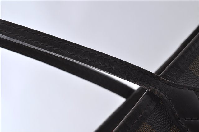 Authentic Louis Vuitton Damier Neverfull MM Tote Bag N51105 LV 3185D