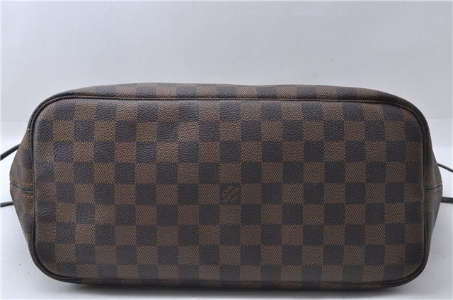 Authentic Louis Vuitton Damier Neverfull MM Tote Bag N51105 LV 3185D