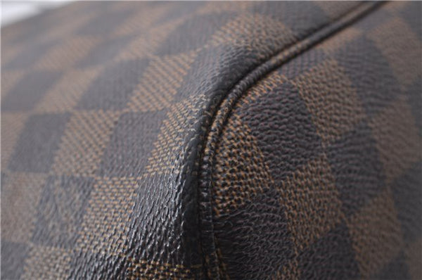 Authentic Louis Vuitton Damier Neverfull MM Tote Bag N51105 LV 3185D