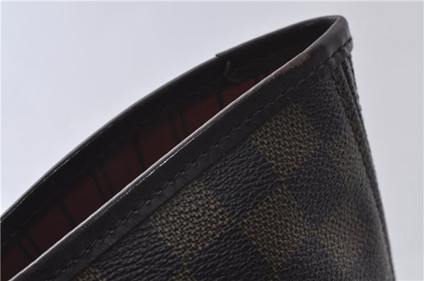 Authentic Louis Vuitton Damier Neverfull MM Tote Bag N51105 LV 3185D