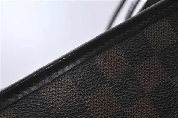 Authentic Louis Vuitton Damier Neverfull MM Tote Bag N51105 LV 3185D