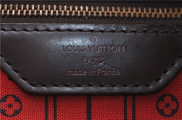 Authentic Louis Vuitton Damier Neverfull MM Tote Bag N51105 LV 3185D