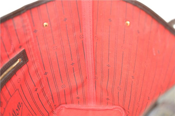 Authentic Louis Vuitton Damier Neverfull MM Tote Bag N51105 LV 3185D