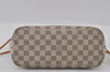 Authentic Louis Vuitton Damier Azur Neverfull PM Tote Bag N51110 LV 3328I