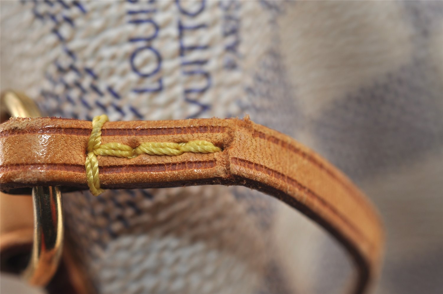 Authentic Louis Vuitton Damier Azur Neverfull PM Tote Bag N51110 LV 3328I