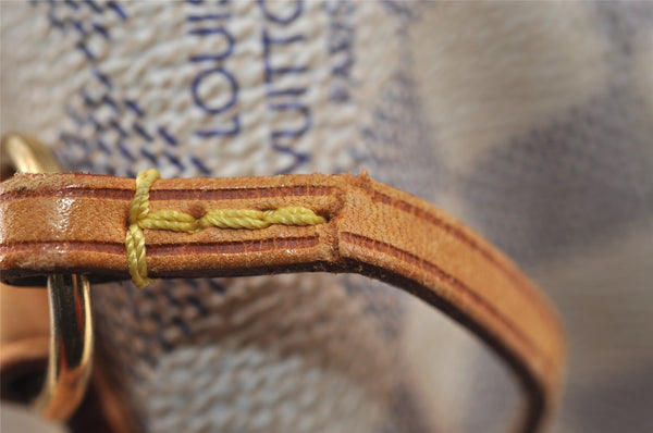 Authentic Louis Vuitton Damier Azur Neverfull PM Tote Bag N51110 LV 3328I