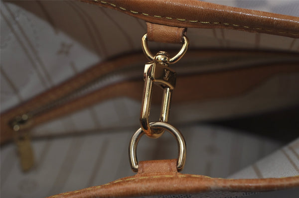 Authentic Louis Vuitton Damier Azur Neverfull PM Tote Bag N51110 LV 3328I