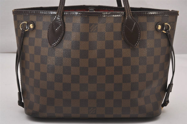 Authentic Louis Vuitton Damier Neverfull PM Shoulder Tote Bag N51109 LV 3337I