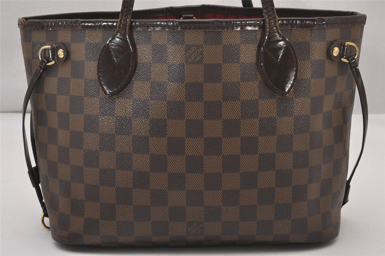 Authentic Louis Vuitton Damier Neverfull PM Shoulder Tote Bag N51109 LV 3337I