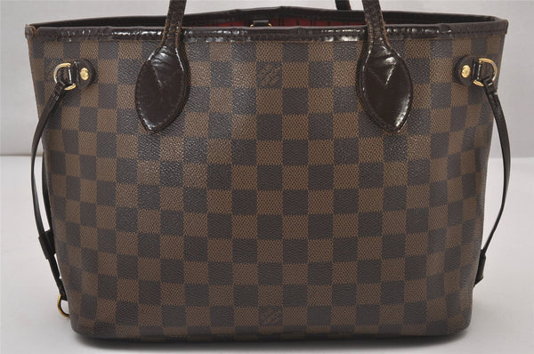 Authentic Louis Vuitton Damier Neverfull PM Shoulder Tote Bag N51109 LV 3337I