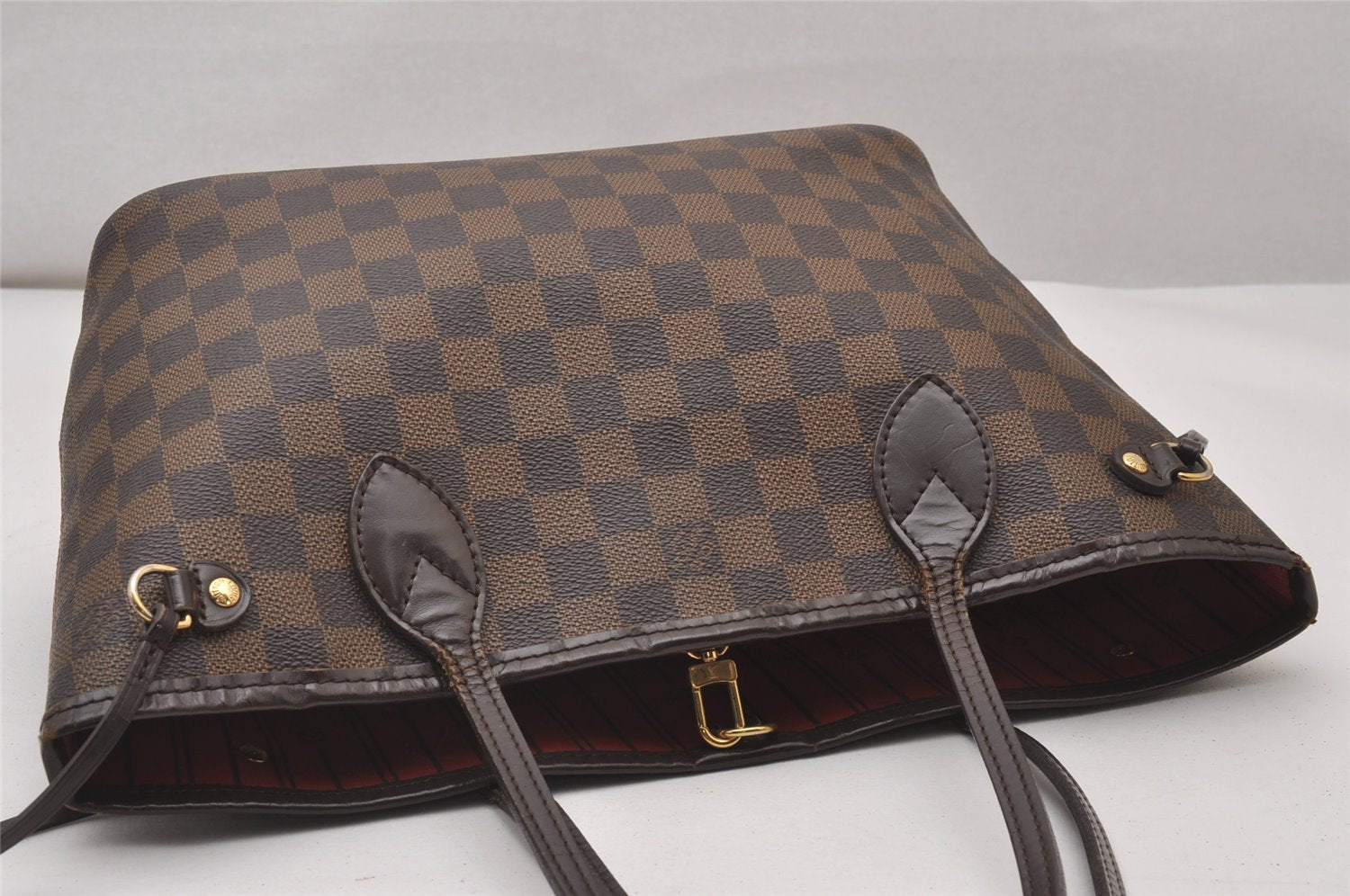 Authentic Louis Vuitton Damier Neverfull PM Shoulder Tote Bag N51109 LV 3337I