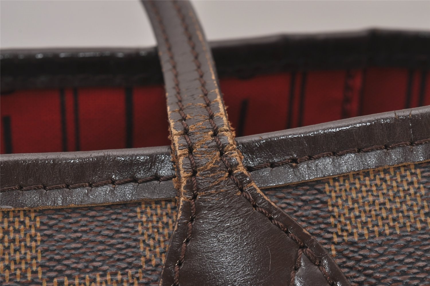 Authentic Louis Vuitton Damier Neverfull PM Shoulder Tote Bag N51109 LV 3337I