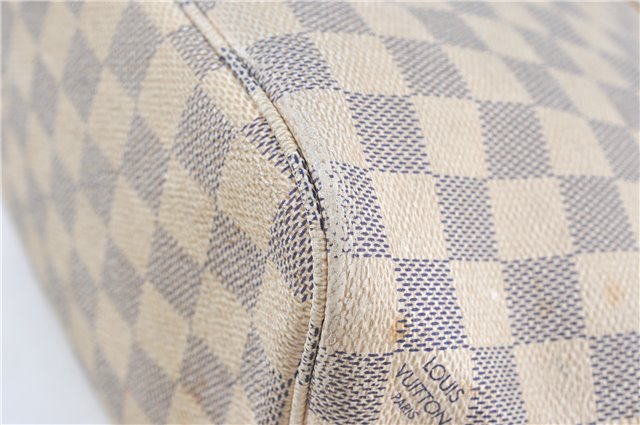 Authentic Louis Vuitton Damier Azur Neverfull PM Tote Bag N51110 LV 3594A