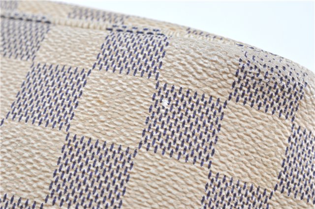 Authentic Louis Vuitton Damier Azur Neverfull PM Tote Bag N51110 LV 3594A