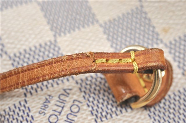 Authentic Louis Vuitton Damier Azur Neverfull PM Tote Bag N51110 LV 3594A