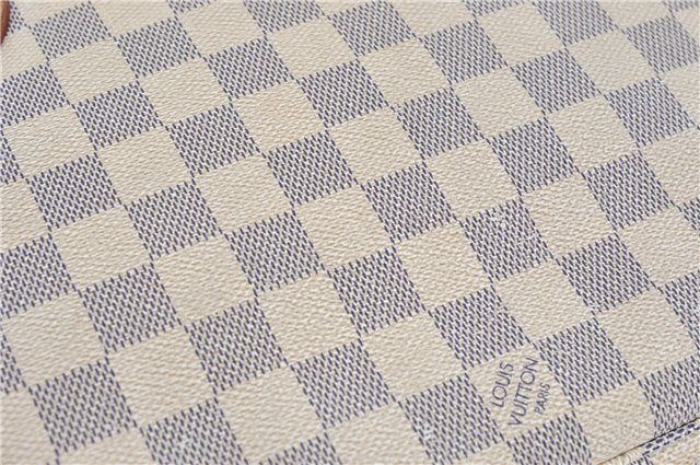 Authentic Louis Vuitton Damier Azur Neverfull PM Tote Bag N51110 LV 3594A