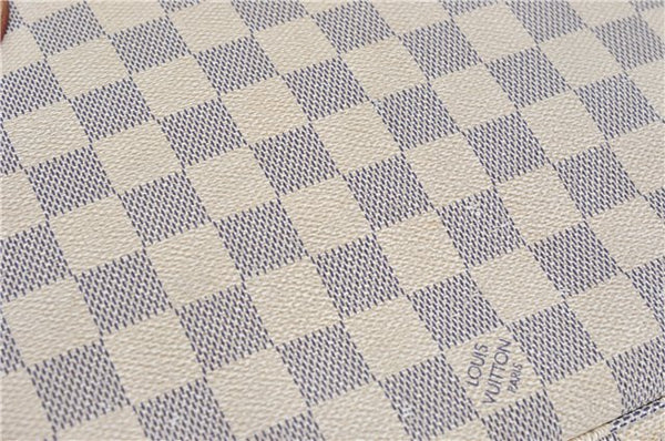 Authentic Louis Vuitton Damier Azur Neverfull PM Tote Bag N51110 LV 3594A