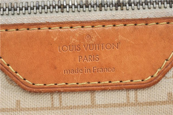 Authentic Louis Vuitton Damier Azur Neverfull PM Tote Bag N51110 LV 3594A