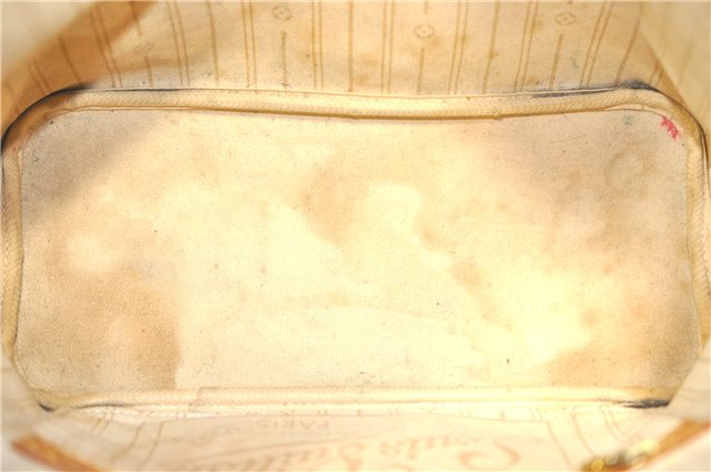 Authentic Louis Vuitton Damier Azur Neverfull PM Tote Bag N51110 LV 3594A