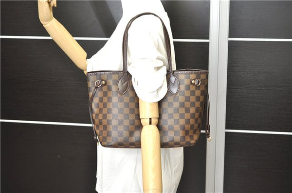Authentic Louis Vuitton Damier Neverfull PM Tote Bag N51109 LV 3771D