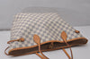 Authentic Louis Vuitton Damier Azur Neverfull MM Tote Bag N51107 LV 3954I