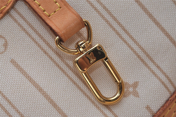 Authentic Louis Vuitton Damier Azur Neverfull MM Tote Bag N51107 LV 3954I