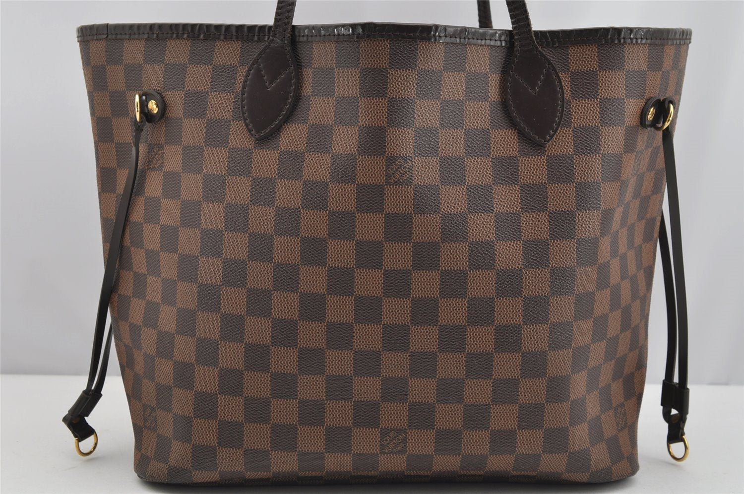 Authentic Louis Vuitton Damier Neverfull MM Shoulder Tote Bag N51105 LV 3995I
