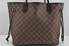 Authentic Louis Vuitton Damier Neverfull MM Shoulder Tote Bag N51105 LV 3995I