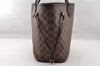 Authentic Louis Vuitton Damier Neverfull MM Shoulder Tote Bag N51105 LV 3995I