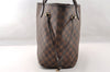 Authentic Louis Vuitton Damier Neverfull MM Shoulder Tote Bag N51105 LV 3995I