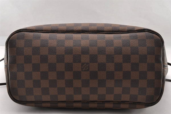 Authentic Louis Vuitton Damier Neverfull MM Shoulder Tote Bag N51105 LV 3995I