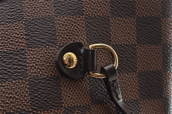 Authentic Louis Vuitton Damier Neverfull MM Shoulder Tote Bag N51105 LV 3995I