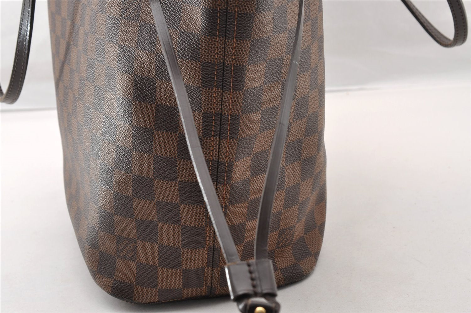 Authentic Louis Vuitton Damier Neverfull MM Shoulder Tote Bag N51105 LV 3995I