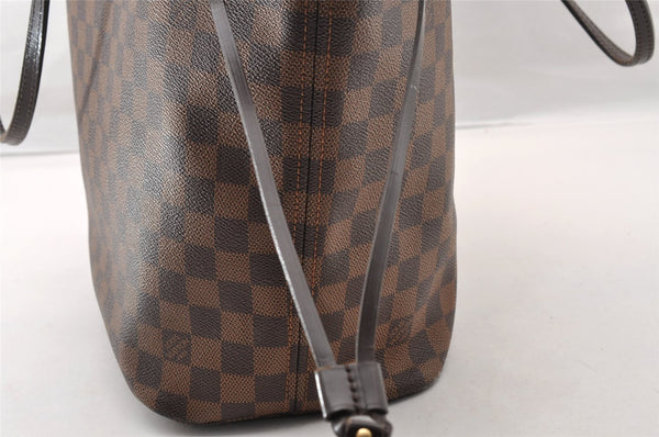 Authentic Louis Vuitton Damier Neverfull MM Shoulder Tote Bag N51105 LV 3995I