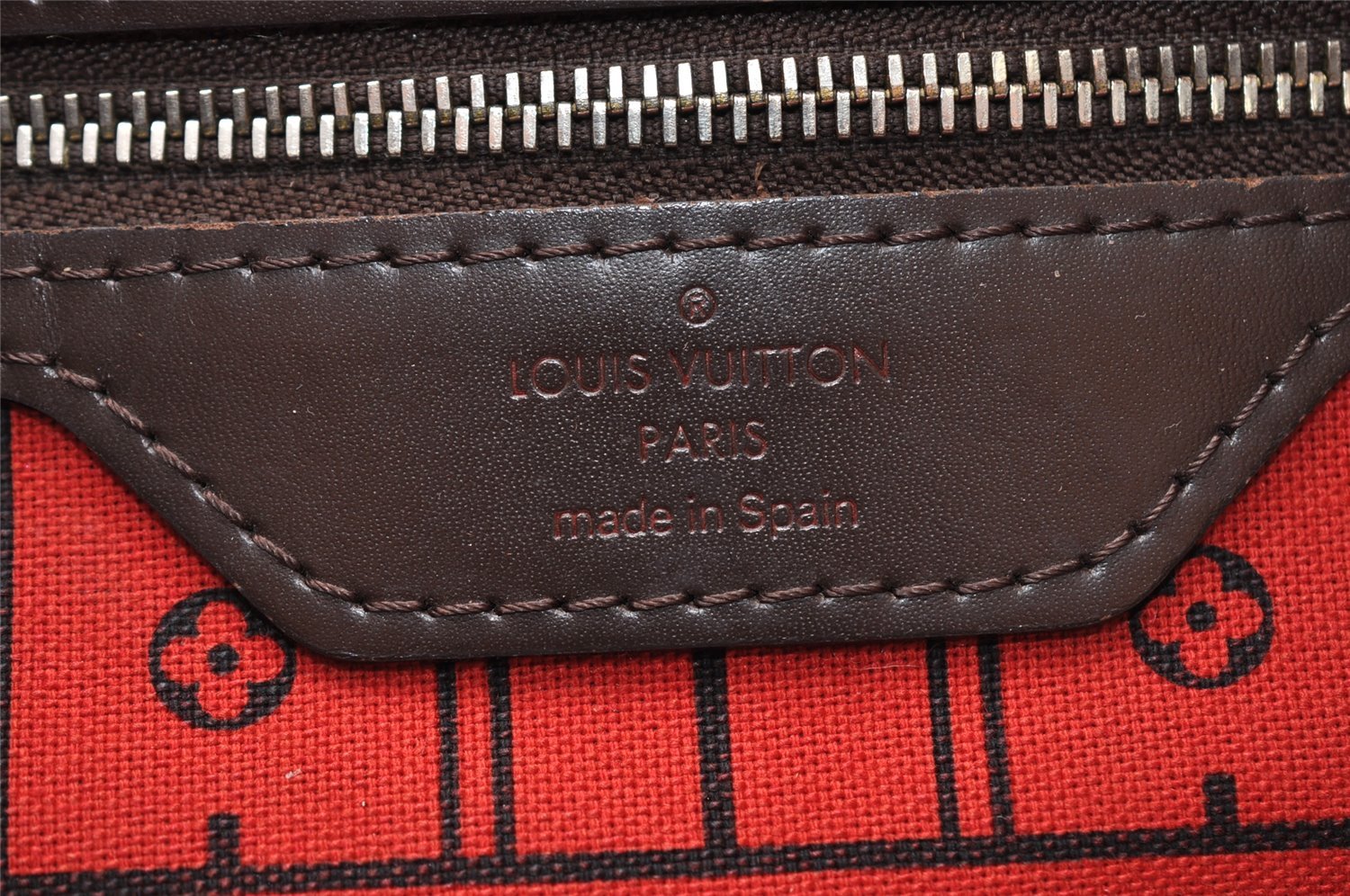 Authentic Louis Vuitton Damier Neverfull MM Shoulder Tote Bag N51105 LV 3995I