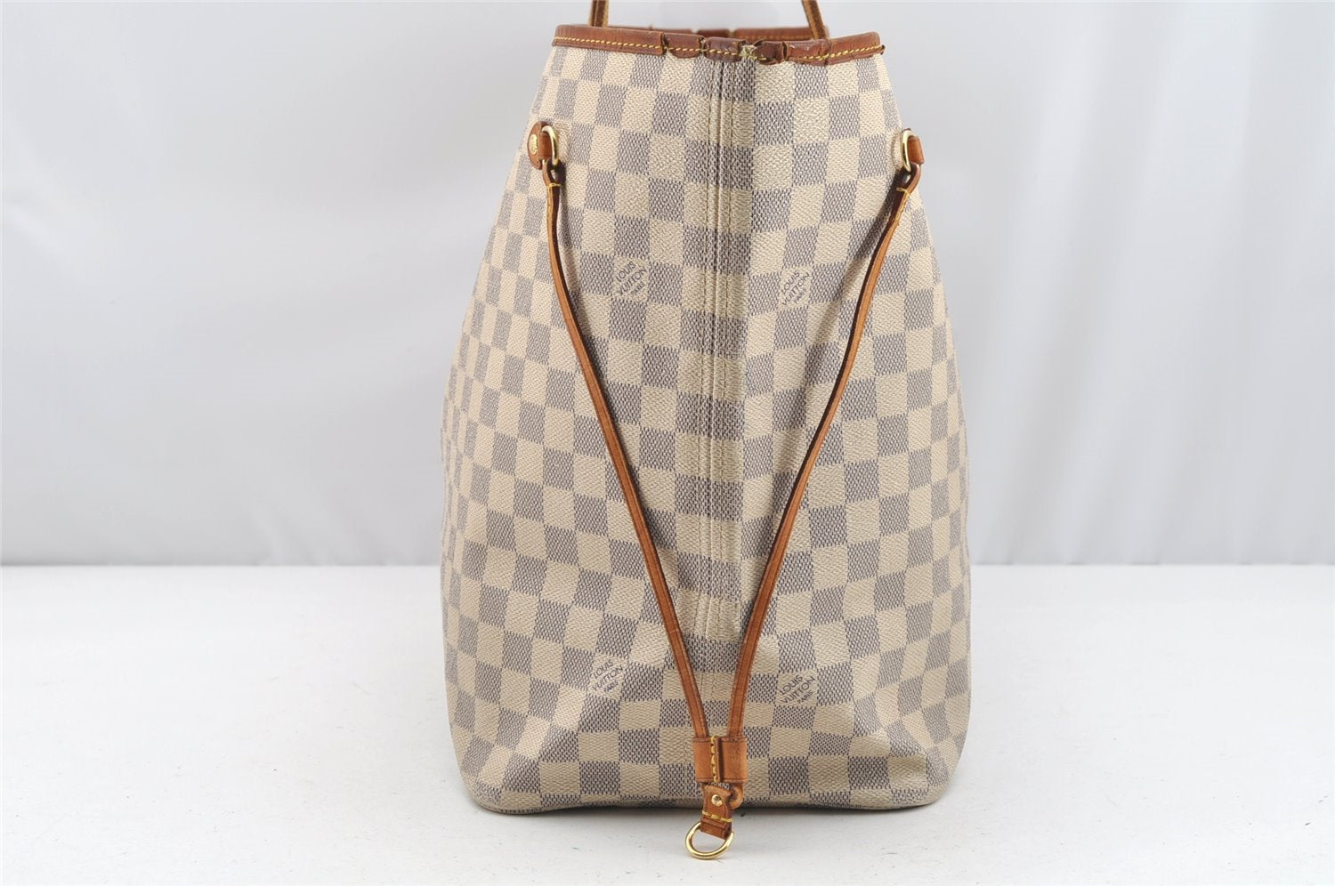 Authentic Louis Vuitton Damier Azur Neverfull GM N51108 Shoulder Tote Bag 4254I