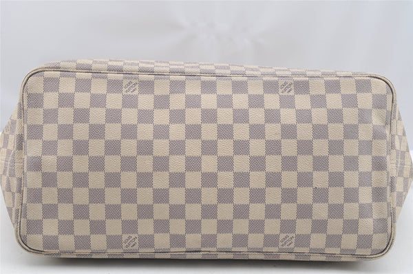 Authentic Louis Vuitton Damier Azur Neverfull GM N51108 Shoulder Tote Bag 4254I