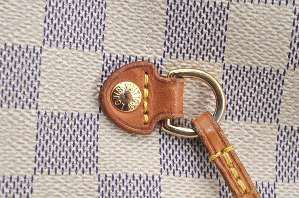 Authentic Louis Vuitton Damier Azur Neverfull GM N51108 Shoulder Tote Bag 4254I