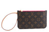 Authentic Louis Vuitton Monogram Neverfull Pouch Purse Clutch Bag Pink LV 4287E