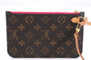 Authentic Louis Vuitton Monogram Neverfull Pouch Purse Clutch Bag Pink LV 4287E