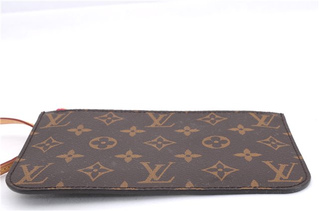Authentic Louis Vuitton Monogram Neverfull Pouch Purse Clutch Bag Pink LV 4287E