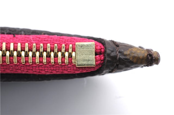 Authentic Louis Vuitton Monogram Neverfull Pouch Purse Clutch Bag Pink LV 4287E