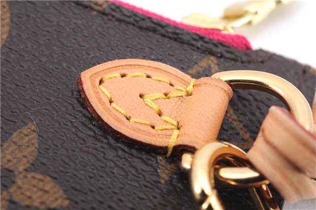 Authentic Louis Vuitton Monogram Neverfull Pouch Purse Clutch Bag Pink LV 4287E