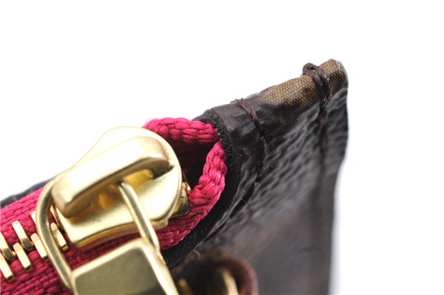 Authentic Louis Vuitton Monogram Neverfull Pouch Purse Clutch Bag Pink LV 4287E