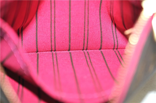 Authentic Louis Vuitton Monogram Neverfull Pouch Purse Clutch Bag Pink LV 4287E