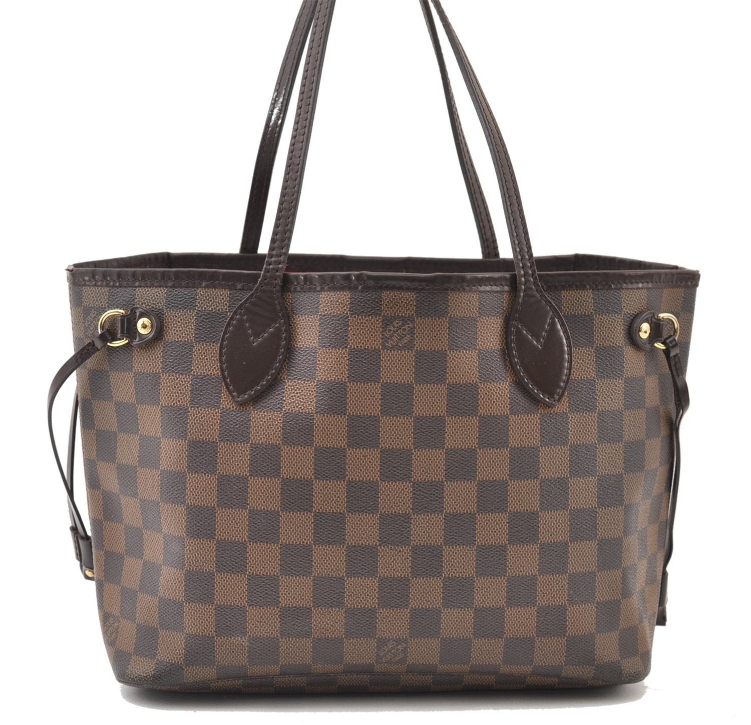 Authentic Louis Vuitton Damier Neverfull PM Shoulder Tote Bag N51109 LV 4295F