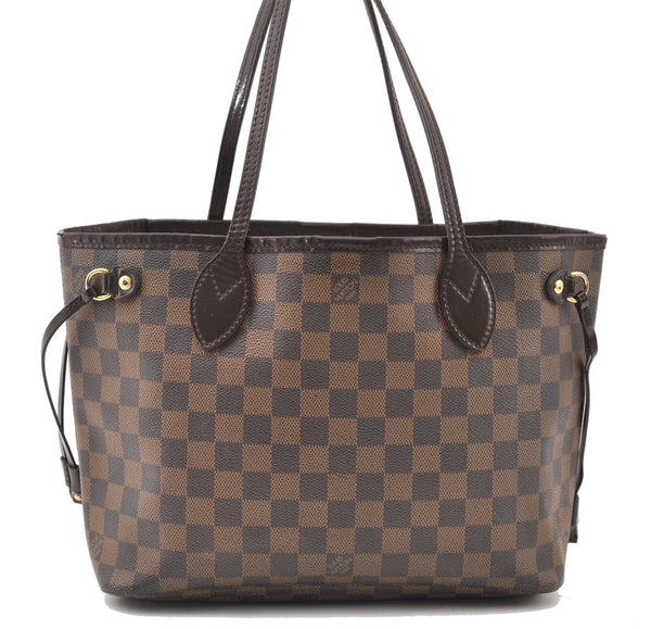 Authentic Louis Vuitton Damier Neverfull PM Shoulder Tote Bag N51109 LV 4295F