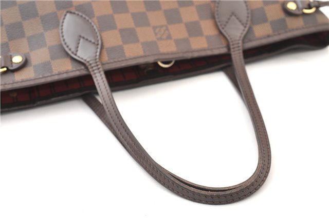 Authentic Louis Vuitton Damier Neverfull PM Shoulder Tote Bag N51109 LV 4295F